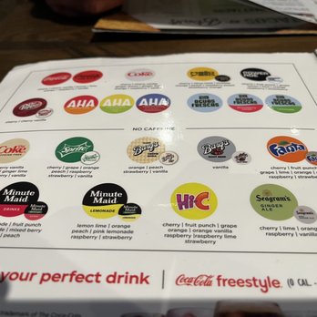 Beef 'O' Brady's - Soft drinks offered are Coke Free Style (love the variety of flavors) - Sports Bars Near Me - Titusville, Florida Beef 'O' Brady's - Soft drinks offered are Coke Free Style (love the variety of flavors) - Sports Bars Near Me - Titusville, Florida