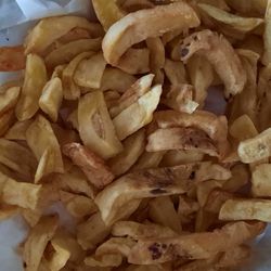 Gabriel's Fish & Chips - Yesterday I ordered a large chips, paid £5 - see photo, absolutely disgusting, they went in the bin!