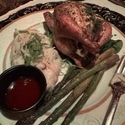 Hen and mashed potatoes