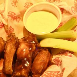 Bubba's 33 - Celery, ranch and BBQ Chicken Wings