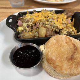 Big Bad Skillet with blueberry jam. Jam was JAMMING (complimentary) Big Bad Skillet with blueberry jam. Jam was JAMMING (complimentary)