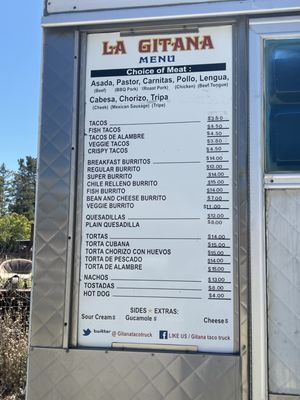 Menu photo 2 La Gitana Taco Truck Calistoga, CA Menu photo 2 La Gitana Taco Truck Calistoga, CA