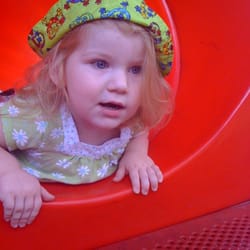 Hermit's Trail Park - My girl going up the slide when we first got there