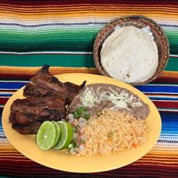 La Villa Meat Market & Mexican Restaurant - Carne asada plate