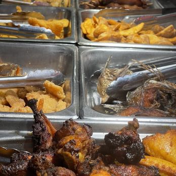 New China King Buffet - Some kind of baked Chicken really dry!  Shrimp, & Fries. Nothing Special! - Chinese Near Me - Denton, Texas