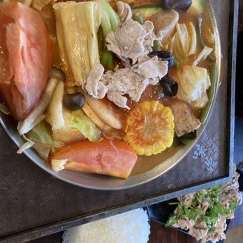 Tasty Pot - Healthy Veggie Hot Soup added Pork Slices - Taiwanese Near Me - Beaverton, Oregon
