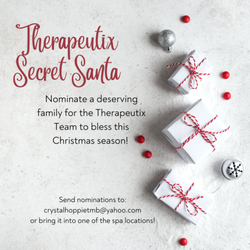 Therapeutix Mind & Body - This year, help us gift it forward! Send your nominations for a deserving family!