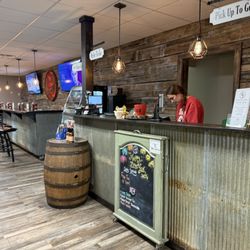 Branding Iron BBQ - Bar, and food pick up at the front