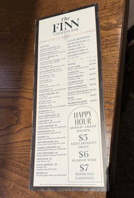 Menu photo 1 The Finn Houston, TX Menu photo 1 The Finn Houston, TX