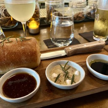 Coletta - The olive oil and rosemary bread is a Must with the three dips. - Vegan Near Me - New York, New York Coletta - The olive oil and rosemary bread is a Must with the three dips. - Vegan Near Me - New York, New York