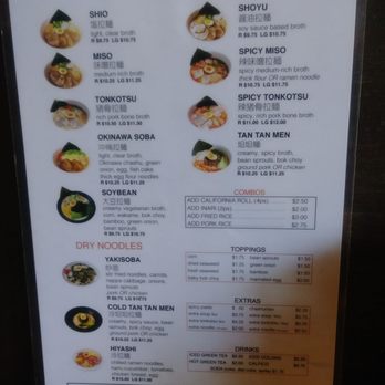 Ramen Yukinoya - Menu - Ramen Near Me - Arcadia, California