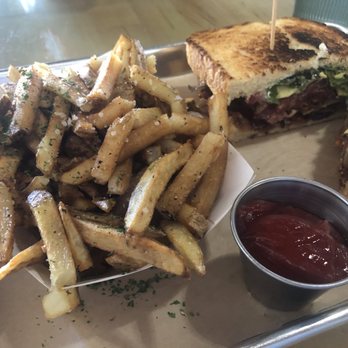 Jarfly - BLTA with fries (sprinkle with parsley and sea salt) - New American Near Me - Columbus, Georgia Jarfly - BLTA with fries (sprinkle with parsley and sea salt) - New American Near Me - Columbus, Georgia