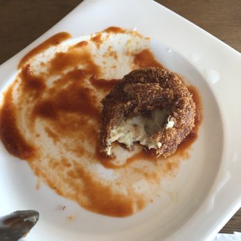 Cafe Hiro - Crab cake interior (very very mushy texture like mashed potato). No distinct tastes to it.  Almost tastes like paste.  No bueno. - Italian Near Me - Cypress, California