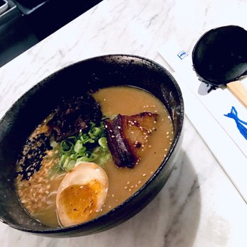 DOMU - RICHIE RICH (so yummy!) MISO - SHOYU PORK BONE BROTH, CHASHU, AJITAMA BRULEE, KIKURAGE, SCALLION, FRIED GARLIC, BLACK GARLIC OIL, DOMUDAMA - Ramen Near Me - Jacksonville, Florida DOMU - RICHIE RICH (so yummy!) MISO - SHOYU PORK BONE BROTH, CHASHU, AJITAMA BRULEE, KIKURAGE, SCALLION, FRIED GARLIC, BLACK GARLIC OIL, DOMUDAMA - Ramen Near Me - Jacksonville, Florida