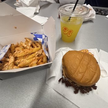 Burger Bodega - Screwed fries and smash burger with mango lemonade - Burgers Near Me - Katy, Texas