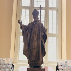 Basilica of the Assumption - Statue of Pope John Paul II