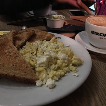 Sacred - Scrambled eggs with feta and whole wheat toast - Coffee & Tea Near Me - London, XGL