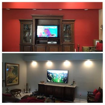 MAV Paint Contractors - Wall unit out and red gone. Nice and clean - Painters Near Me MAV Paint Contractors - Wall unit out and red gone. Nice and clean - Painters Near Me