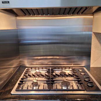 Odie Sheet Metal - This is after, the stone tile is now covered with stainless. - Metal Fabricators Near Me - San Jose, California