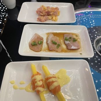 Yummy Kitchen - mango salmon jalapeño yellowtail pineapple ahi tuna - Sushi Bars Near Me - San Antonio, Texas Yummy Kitchen - mango salmon jalapeño yellowtail pineapple ahi tuna - Sushi Bars Near Me - San Antonio, Texas