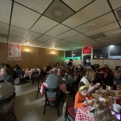 Tower of Pizza - Jam packed with many tables