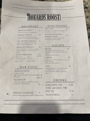 Menu photo 1 The Buzzard's Roost Bar & Inn Laurel, MS Menu photo 1 The Buzzard's Roost Bar & Inn Laurel, MS