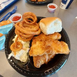3 piece cod dinner seafood platter$15.79