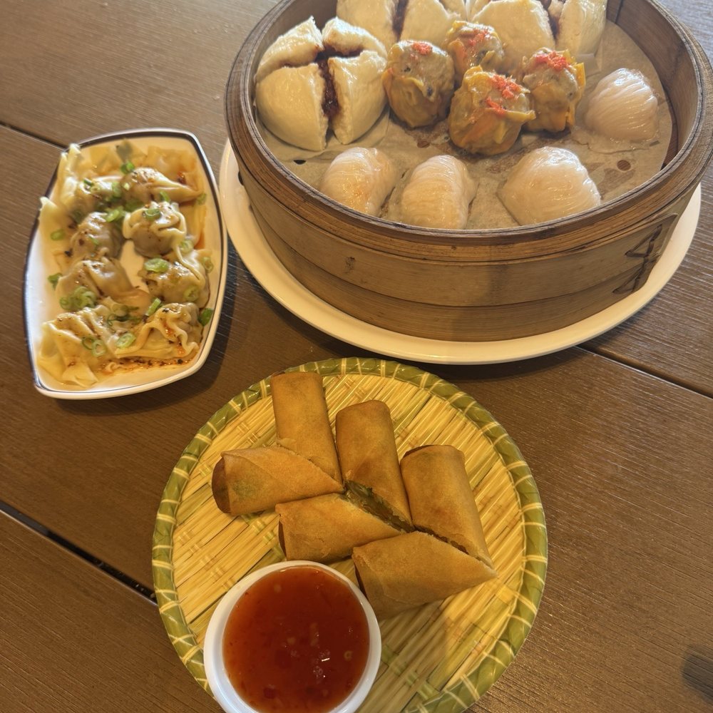 Must Be Dumpling - Dim Sum Special Set: 4 Ha Cao, 4 Siu Mai, 3 BBQ pork buns, 8 pieces of spicy wonton, and 3 eggrolls - Chinese Near Me - Pacifica, California Must Be Dumpling - Dim Sum Special Set: 4 Ha Cao, 4 Siu Mai, 3 BBQ pork buns, 8 pieces of spicy wonton, and 3 eggrolls - Chinese Near Me - Pacifica, California