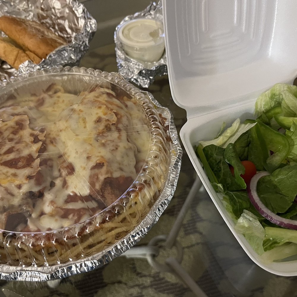 Saturday special Chicken parm with garlic bread and a side salad Saturday special Chicken parm with garlic bread and a side salad
