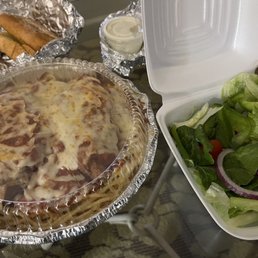Saturday special Chicken parm with garlic bread and a side salad Saturday special Chicken parm with garlic bread and a side salad