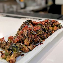 Look at this generous size of an appetizer!! Hello Brussel Sprouts!! Look at this generous size of an appetizer!! Hello Brussel Sprouts!!