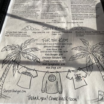 Seacrets - Kids menu - Bars Near Me - Ocean City, Maryland