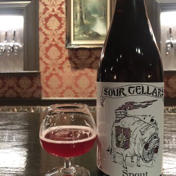 Sour Cellars - Spout, a Barrel-Aged Blended Golden Sour w/ Raspberries & Tahitian Vanilla - Breweries Near Me - Rancho Cucamonga, California