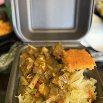 One Taste Jamaican Restaurant - Curried goat with cabbage and mac and cheese. - Soup Near Me - Rincon, Georgia One Taste Jamaican Restaurant - Curried goat with cabbage and mac and cheese. - Soup Near Me - Rincon, Georgia
