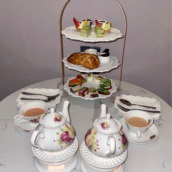 Prince Tea House - Afternoon Tea for two (English Toffee Milk Tea and Rose Lover Milk Tea) - Tea Rooms Near Me - Flushing, New York