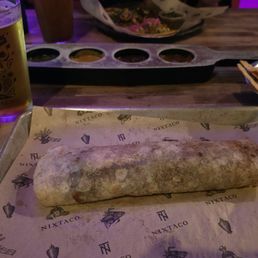 Chicharron burrito and Pliny the Elder Chicharron burrito and Pliny the Elder