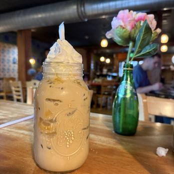 The Buttered Biscuit - Salted Caramel Latte - New American Near Me - Sumner, Washington
