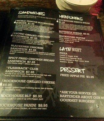 Menu photo 2 Rockhouse Live Memphis, TN