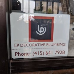 LP Decorative Plumbing - Small window sign.