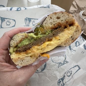 The Lox - Southwest Egg Sandwich on Sea Salt & Herb Bagel - Breakfast & Brunch Near Me - Columbus, Ohio The Lox - Southwest Egg Sandwich on Sea Salt & Herb Bagel - Breakfast & Brunch Near Me - Columbus, Ohio