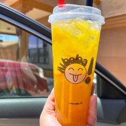 Hawaiian with Peach sparkling boba