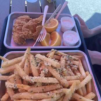 Sac Zoo - Garlic Parmesan fries and chicken tender kids meal from Kampala cafe - Zoos Near Me - Sacramento, California Sac Zoo - Garlic Parmesan fries and chicken tender kids meal from Kampala cafe - Zoos Near Me - Sacramento, California
