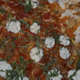 Pizza with hot honey sauce Pizza with hot honey sauce