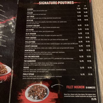 Poutineville - a menu for a restaurant - Salad Near Me - Montreal, Quebec