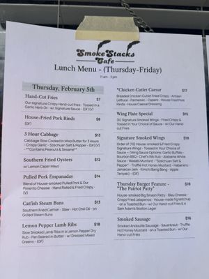 Menu photo 1 SmokeStacks Cafe Raleigh, NC