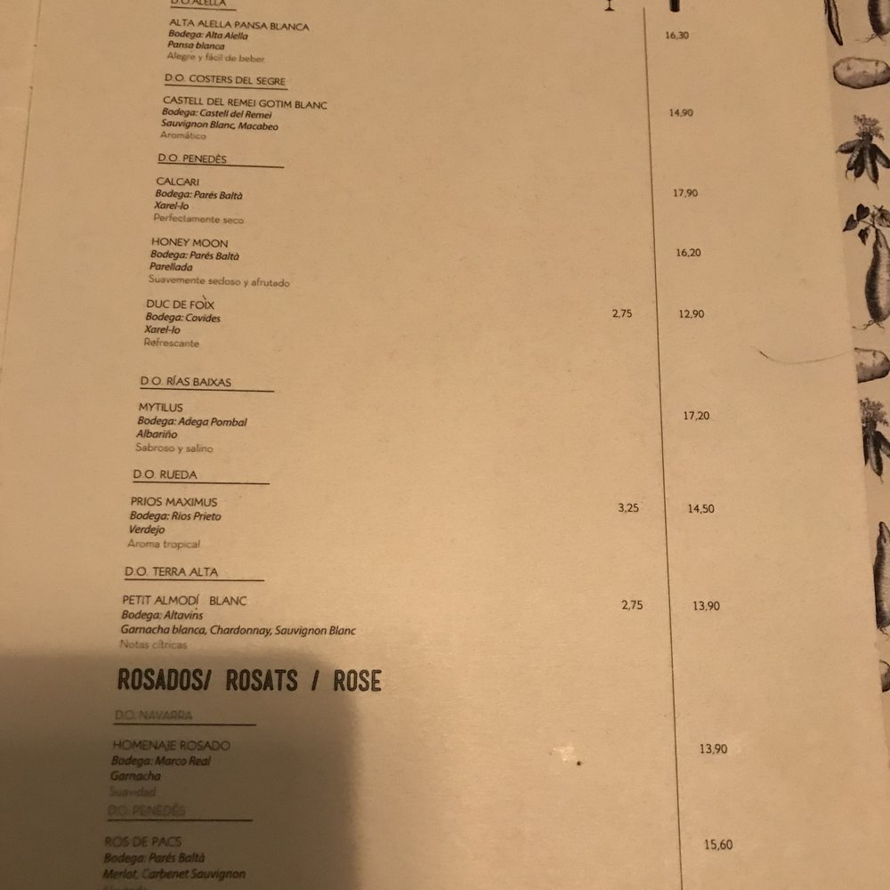 Vic Braseria - Wine menu at Vic Braseria in Barcelona. - Brasseries Near Me - Barcelona, B Vic Braseria - Wine menu at Vic Braseria in Barcelona. - Brasseries Near Me - Barcelona, B