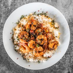 No Chix Allowed - Shrimp Over Rice