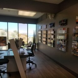 Nevada Welcome Center - The right brochure wall and window overlooking the hill and Lake Mead. This hill provides a Lake Mead scenic overlook.