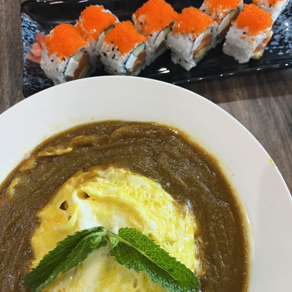 Kagari Ramen - Japanese shrimp fried rice omelette & philly roll. YUM! - Ramen Near Me - Las Vegas, Nevada