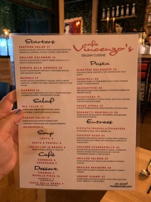 Menu photo 1 Cafe Vincenzo's Myrtle Beach, SC